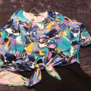 Colorful print top